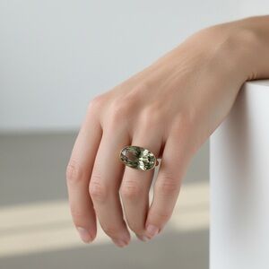 Calvin Klein Women Stainless Steel Ring White Onyx